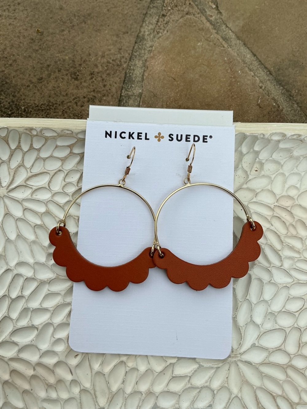 Nickel & Suede Small Asters Earrings